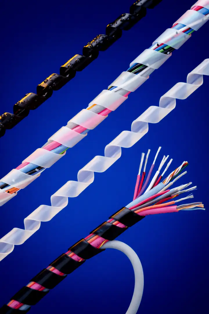 spiral wrap for wind turbine cables